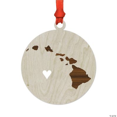 Wood US State Christmas Ornament Hawaii | Oriental Trading