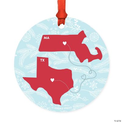 Wood MDF Ornament Texas & Massachusetts | Oriental Trading