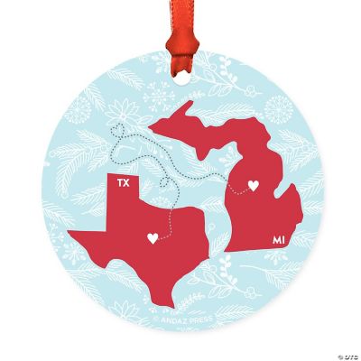 Wood MDF Ornament Long Texas & Michigan | Oriental Trading