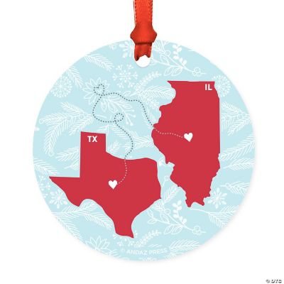 Wood MDF Ornament Long Texas & Illinois | Oriental Trading