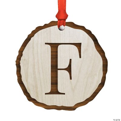 Wood Christmas Ornament Letter F | Oriental Trading