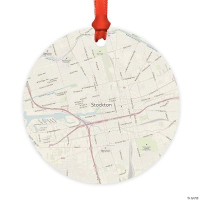 MDF Ornament Stockton, California Map | Oriental Trading