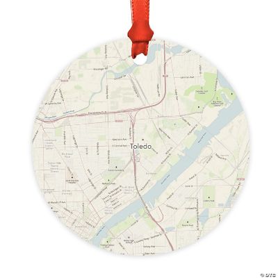 Wood MDF Ornament Toledo, Ohio Map | Oriental Trading