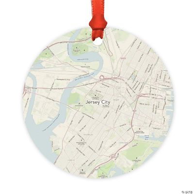 MDF Ornament Jersey City, New Jersey Map | Oriental Trading