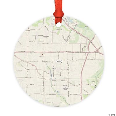 Wood MDF Ornament Irving, Texas Map | Oriental Trading