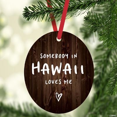 MDF Ornament Somebody in Hawaii Loves Me | Oriental Trading