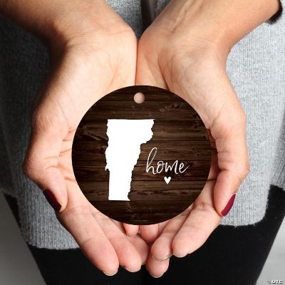 MDF Ornament Vermont Home Dark Wood | Oriental Trading