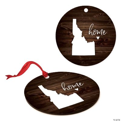 MDF Ornament Idaho Home Dark Wood | Oriental Trading