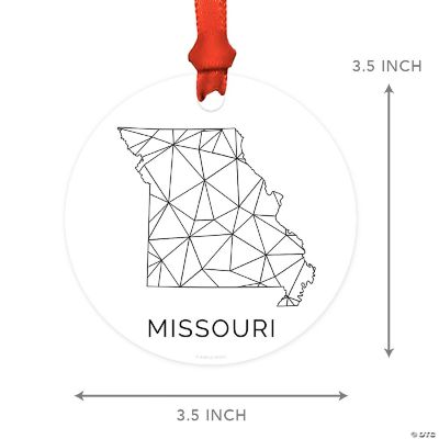 MDF Ornament Missouri Blk/Wh Geometric | Oriental Trading