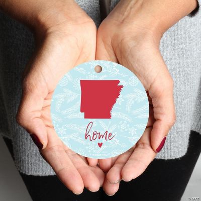 MDF Ornament Arkansas Home Blue/Red | Oriental Trading
