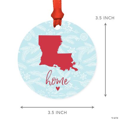 MDF Ornament Louisiana Home Blue/Red | Oriental Trading