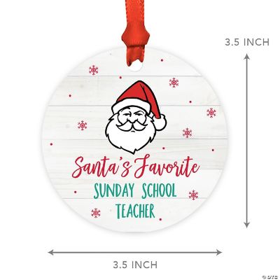 Metal Ornament Favorite Sund-School Tchr | Oriental Trading