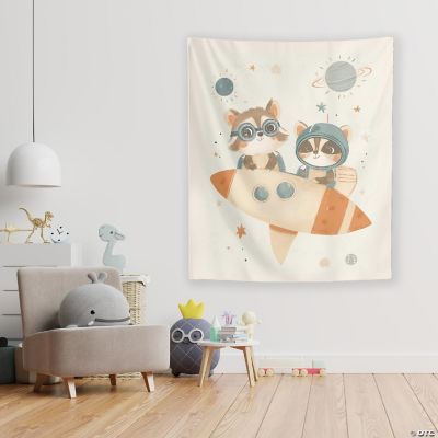 Rocky & Rizzo the Racoons Wall Tapestry by Dancing Littles Jungle ...