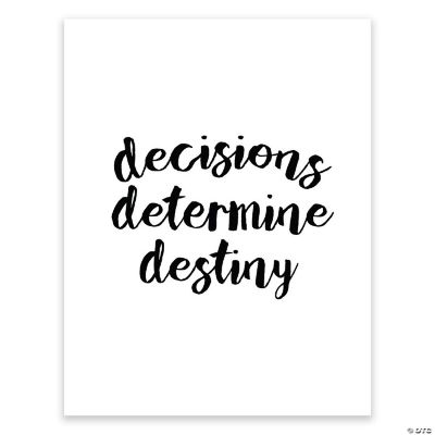 Decisions Determine Destiny 1Pk 8.5x11in | Oriental Trading