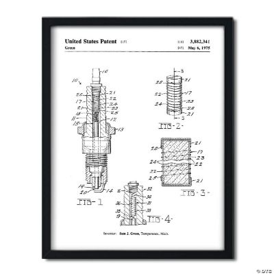Spark Plug Engine Patent 1Pk 8.5x11in | Oriental Trading