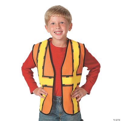 Kid'S Construction Worker Vest Apparel Accessories 1 Piece