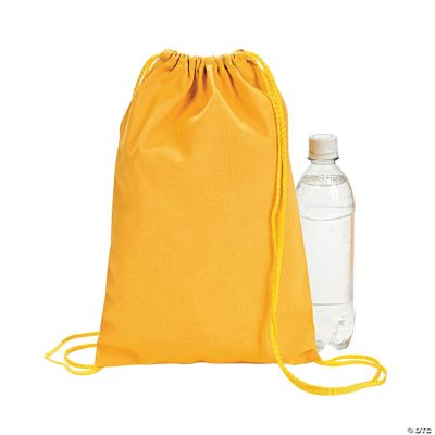 yellow drawstring bags