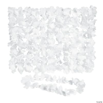 White Flower Plastic Leis 12 Pc. Oriental Trading