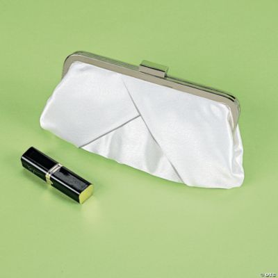 White Satin Clutch Purse Discontinued