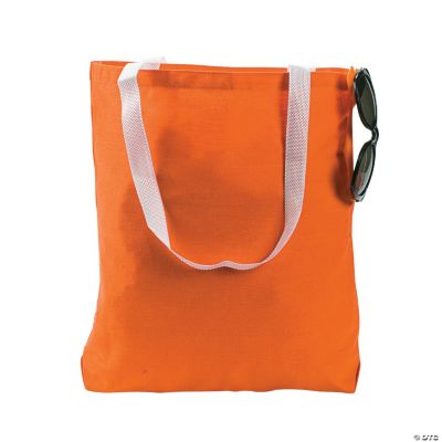 Medium Orange Tote Bags - Oriental Trading - Discontinued