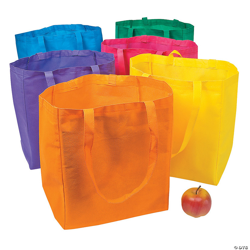 Large Bright Shopper Tote Bags - Discontinued