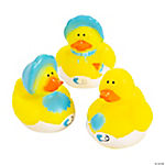 Mini Baby Boy Shower Rubber Ducks - 24 Pc.