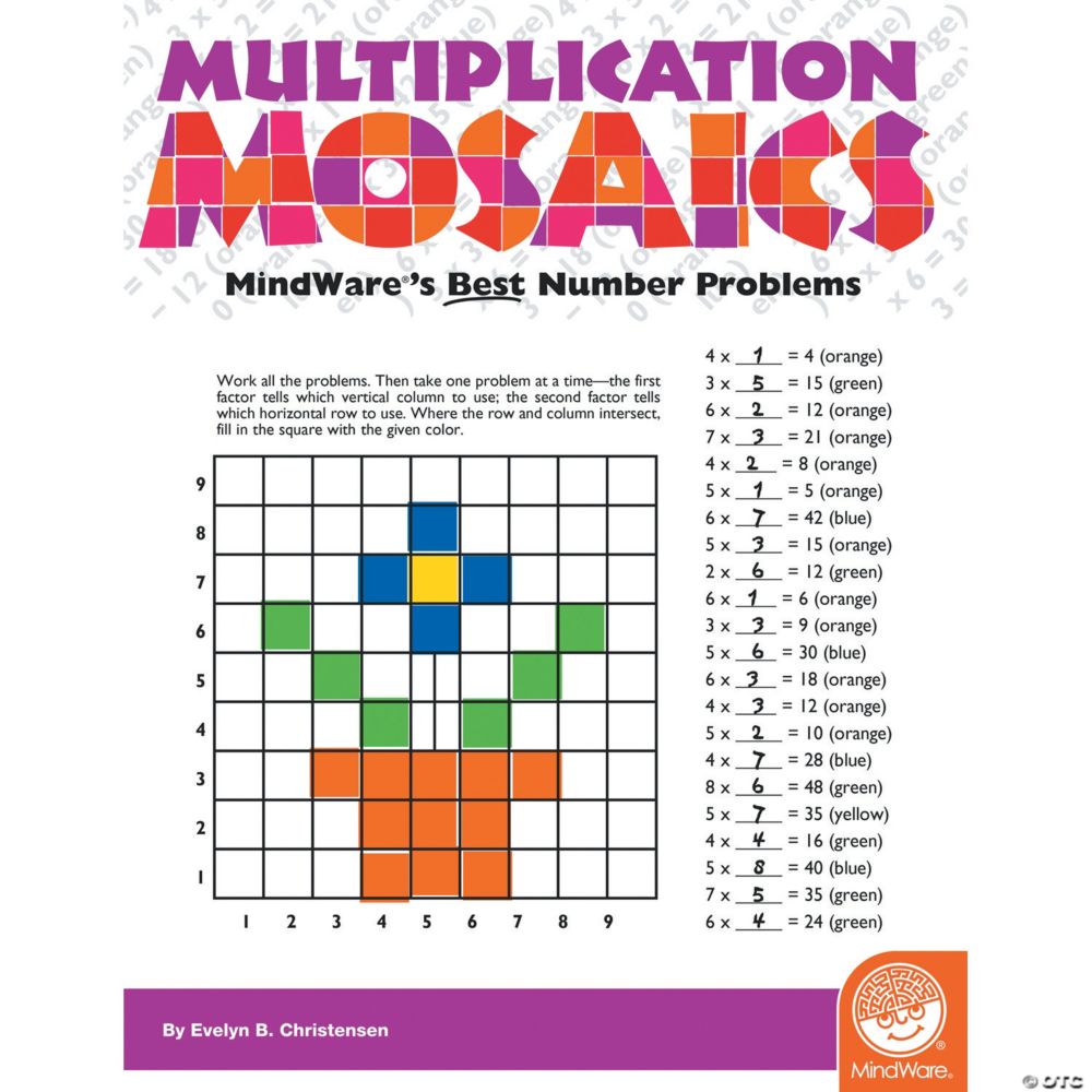 Math Mosaics: Multiplication Puzzle From MindWare