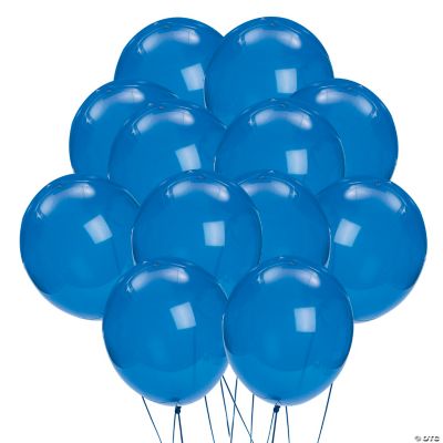11 Sapphire Blue Latex Balloons - 24 Pc.