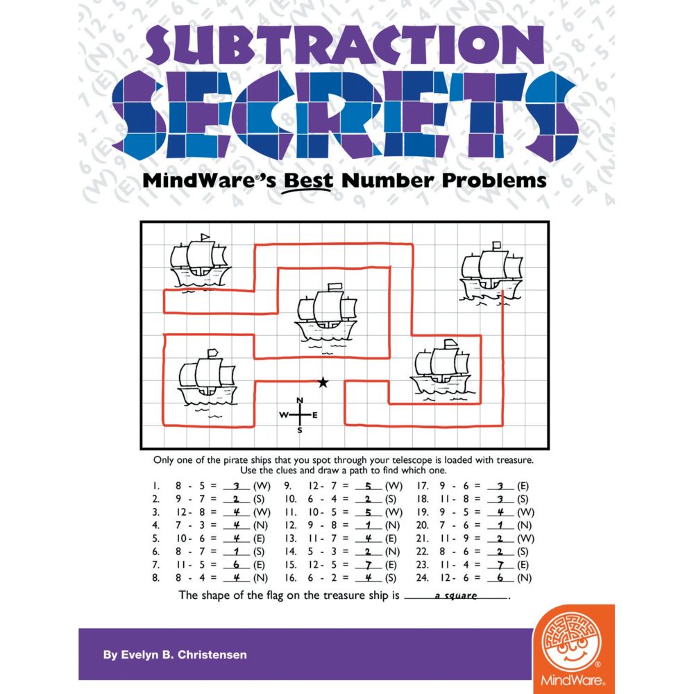 Math Mosaics: Subtraction Secrets Puzzle From MindWare