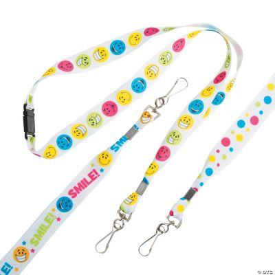 Smile Face Breakaway Lanyards - 12 Pc. | Oriental Trading