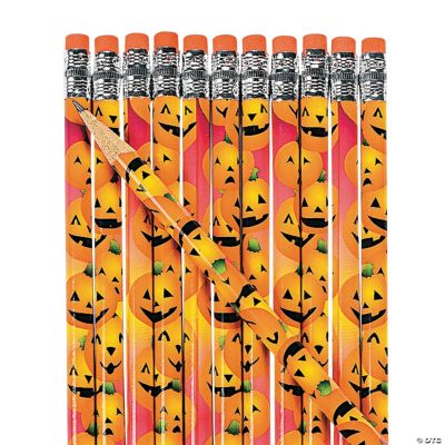 Halloween Pumpkin Pencils 24 Pc.