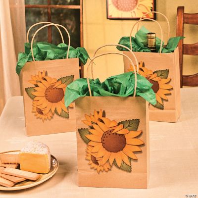 Sunflower Kraft Paper Bags - Discontinued