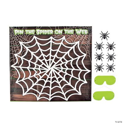 Pin the Spider on the Web Halloween Game