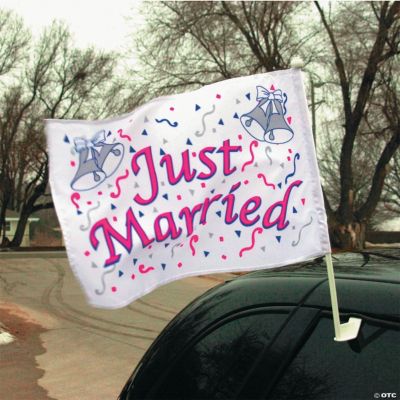 “Just Married” Car Flag - Discontinued