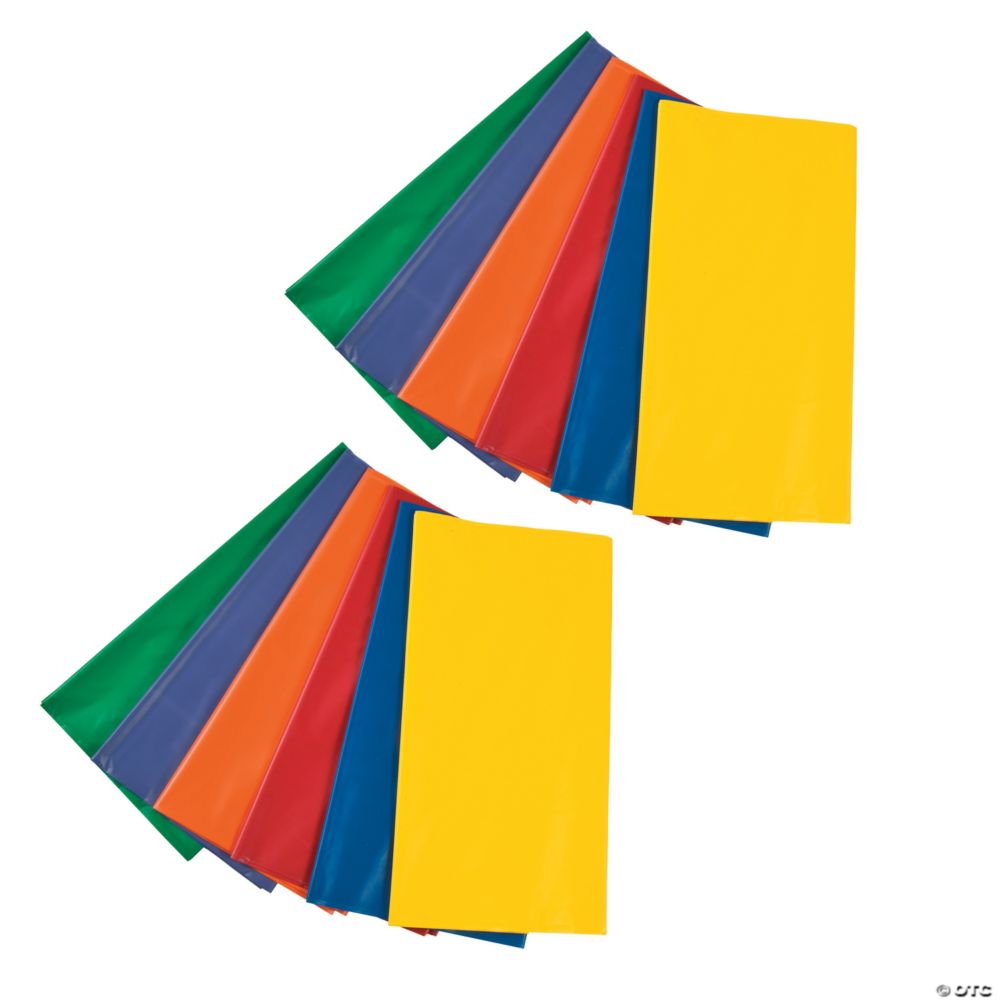 Colorful Plastic Tablecloth Assortment - 12 Pc.
