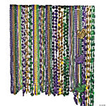 Bulk 100 Pc. Metallic Mardi Gras Bead Necklace Assortment