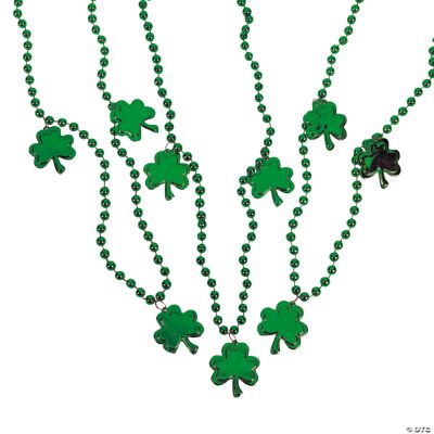 Bead Necklaces with Shamrock - 24 Pc.