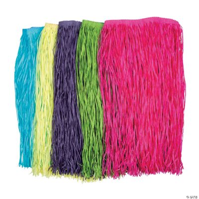 Adult’s Dyed Raffia Hula Skirts 12 Pc.