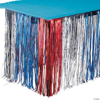 Foil Patriotic Fringe Table Skirt Oriental Trading