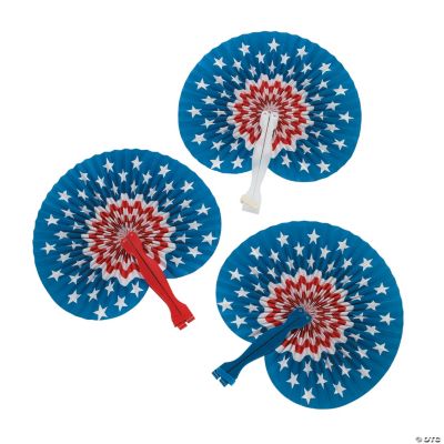 Mini Patriotic Folding Hand Fans | Oriental Trading