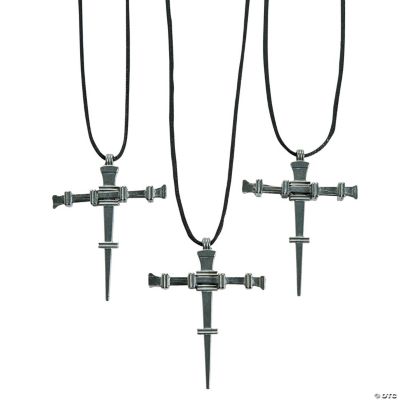 Pewtertone Nail Cross Necklaces Oriental Trading