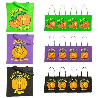 Glow-in-the-Dark Religious Halloween Tote Bags