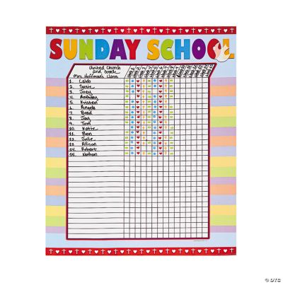 Sunday School Attendance Sticker Charts | Oriental Trading