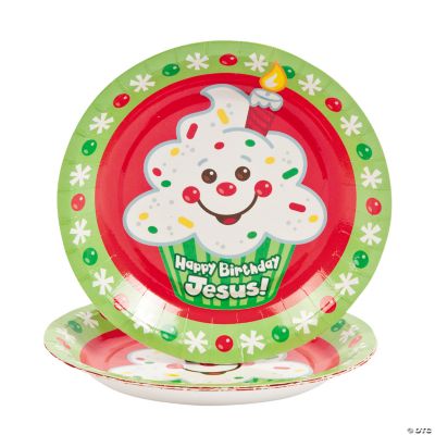 “Happy Birthday Jesus!” Paper Dessert Plates 8 Ct.