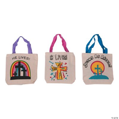 Easter Inspirational Printed Canvas Tote Bags Discontinued