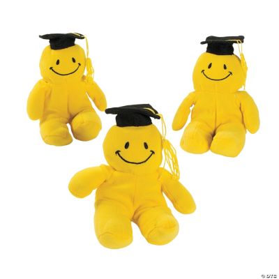 Plush Graduation Smile Face Bean Bags - Discontinued