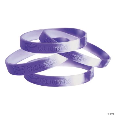 Purple “Congrats Grad!” Camouflage Bracelets - Discontinued