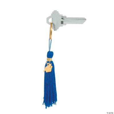 Blue Graduation Tassel Keychains - 12 Pc.