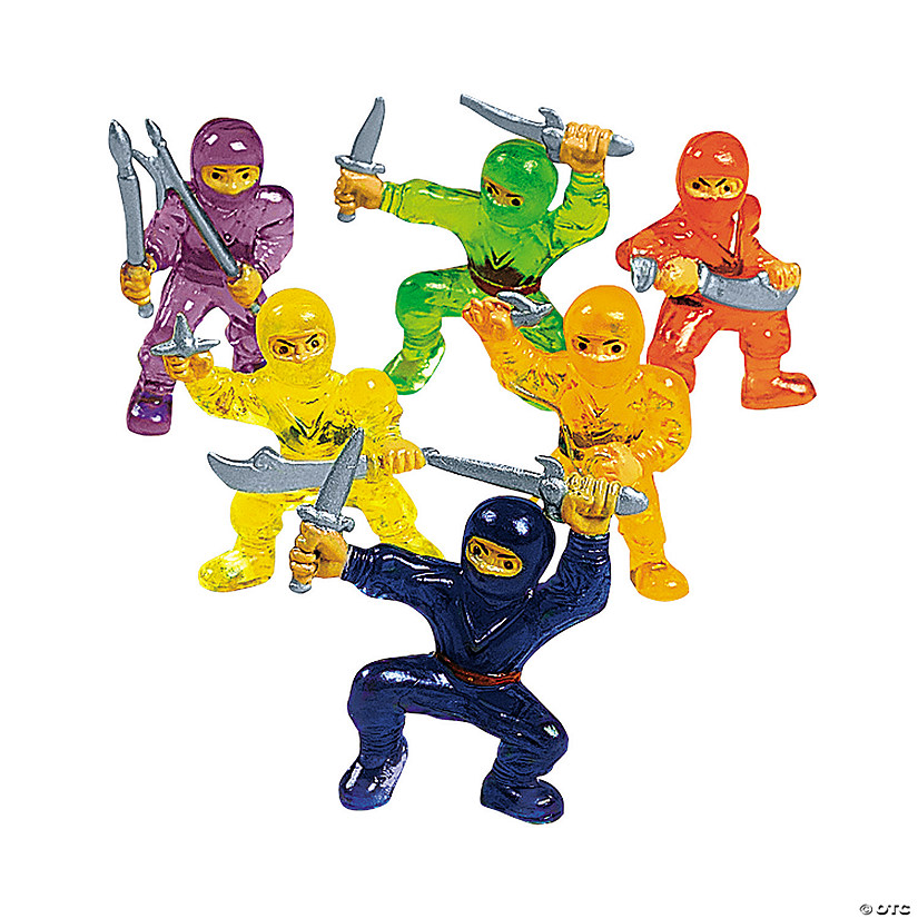 Fun Express Vinyl Ninja Warrior Toys - 48 Pieces