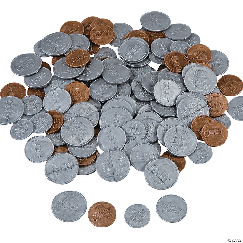 Giant Jumbo Fake NICKEL Silver Coin Novelty Play Money 3" 